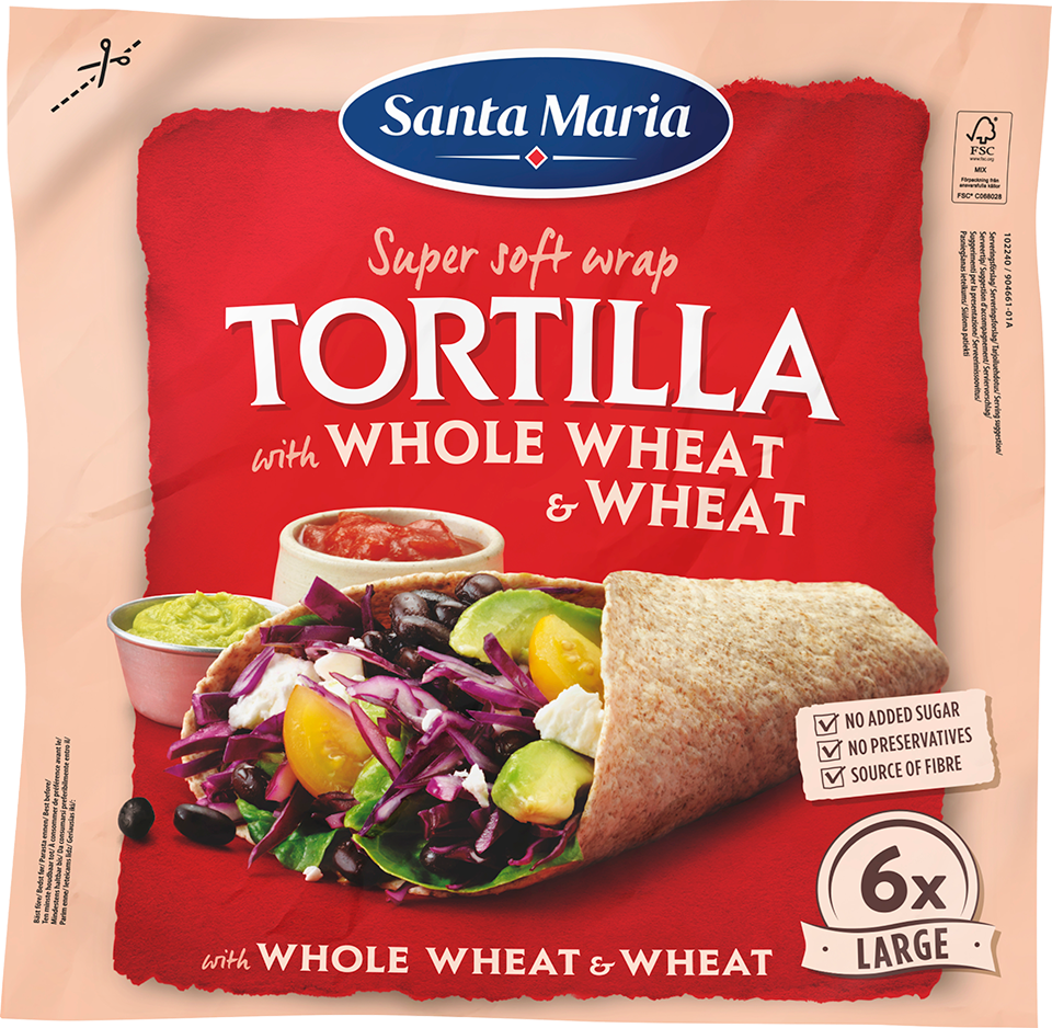 Tortilla with Whole Wheat & Wheat Large