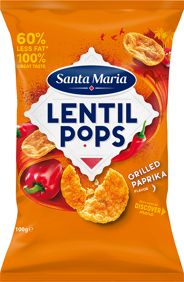 Linsechips Grilled Paprika Pops