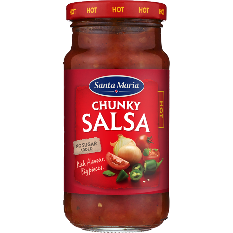 Burk med stark chunky salsa