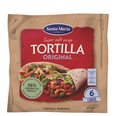 Packet with six large tortillas