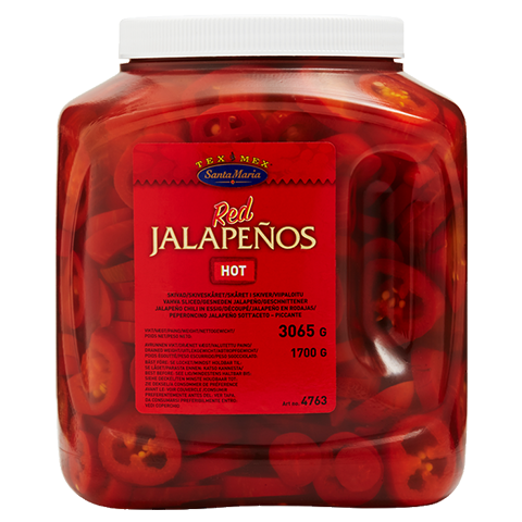 Jalapeño skåret, rød