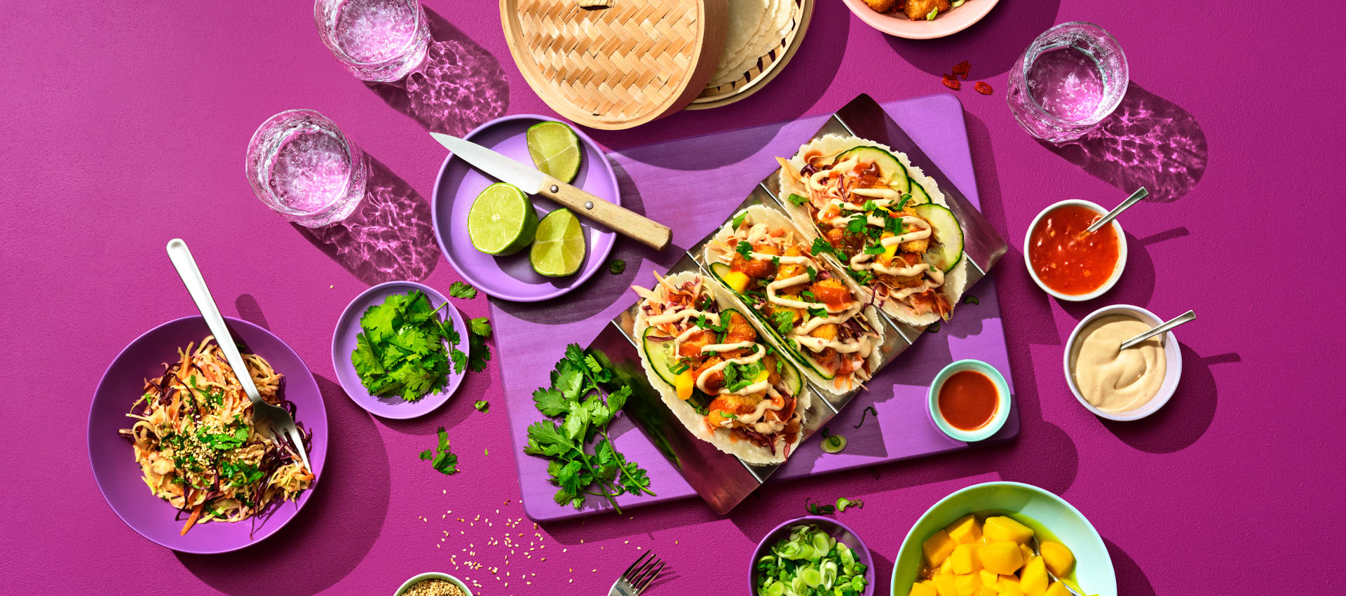 Korean Crispy Chicken Tacos