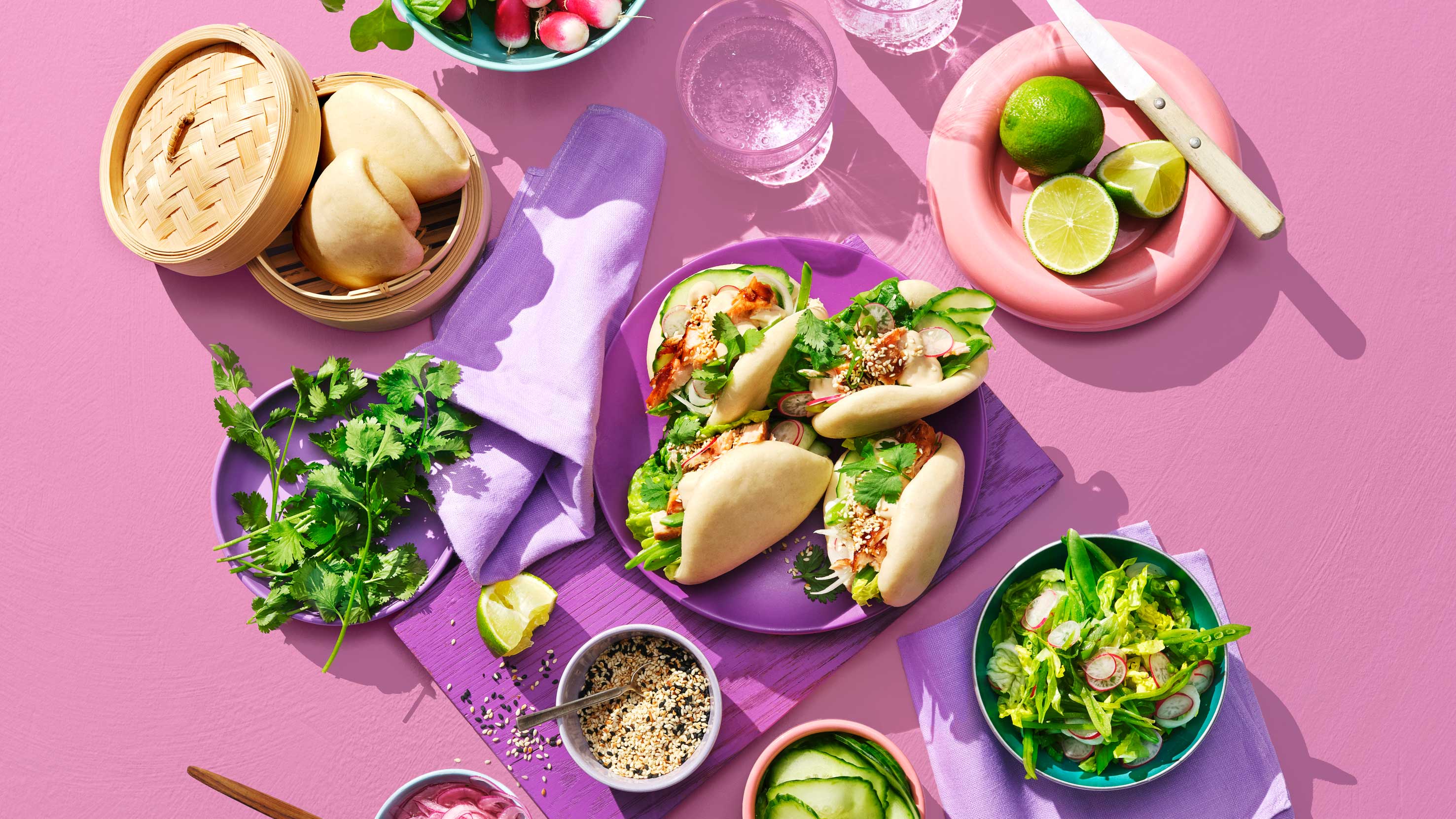 Asian Bao Buns med lax