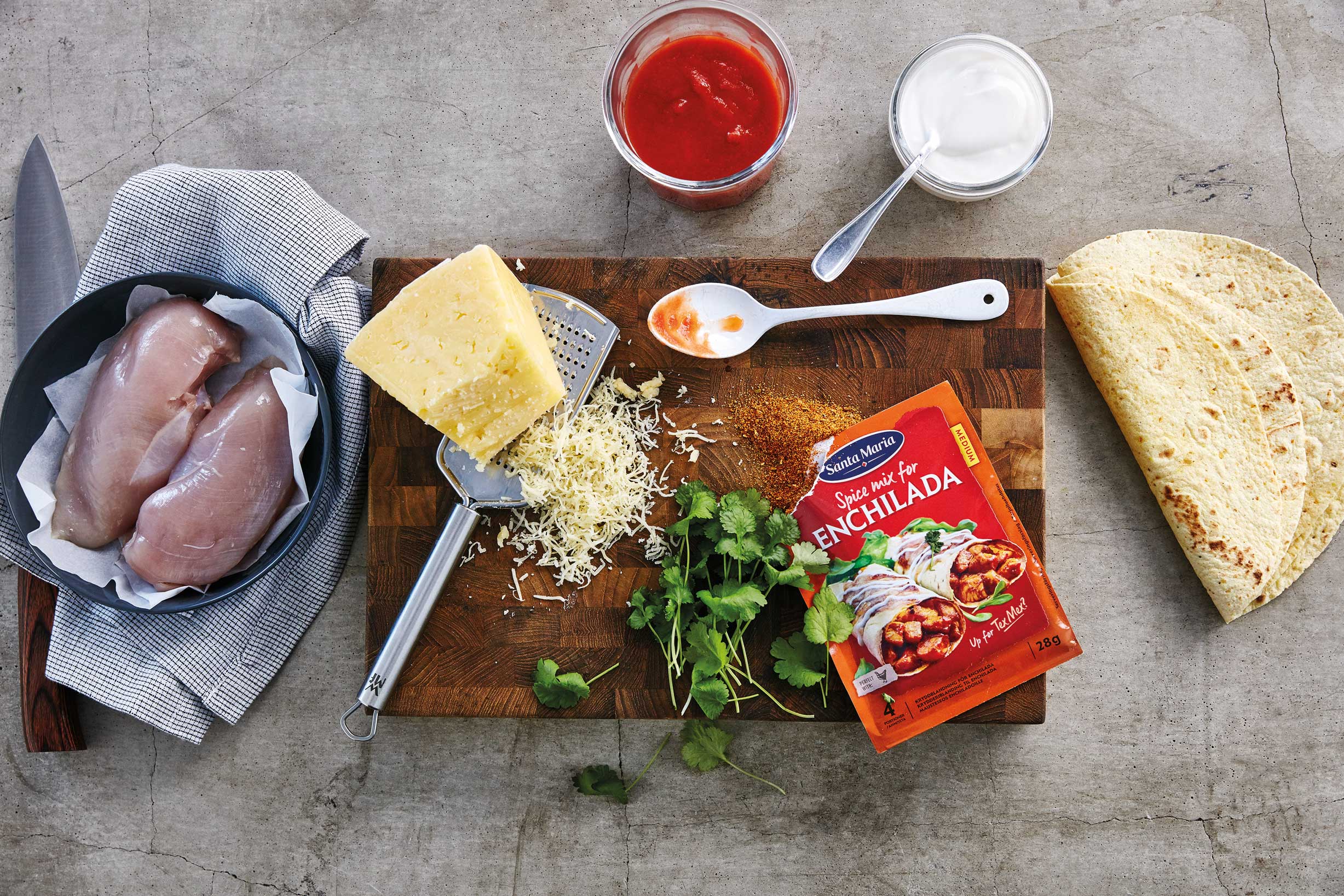 Valmista enchilada