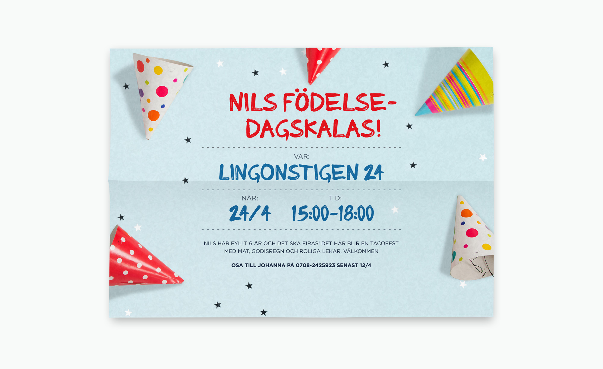 Exempel på inbjudningskort
