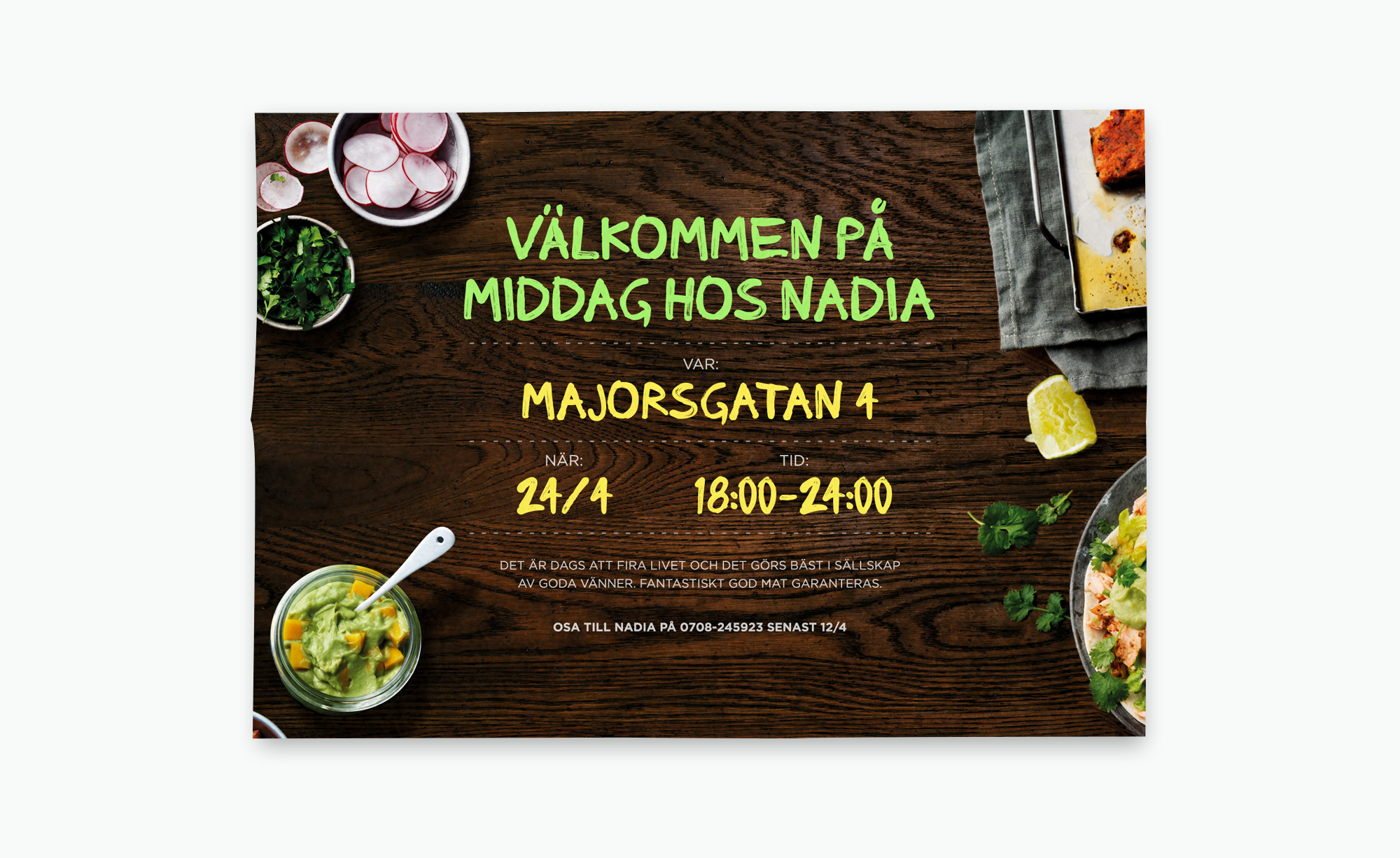 Exempel på inbjudningskort