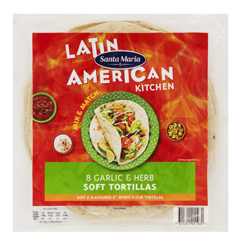 Garlic & Herb Soft Tortillas