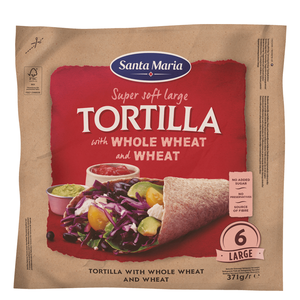 Tortilla with Whole Wheat & Wheat Large