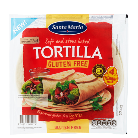 Glutenfri tortilla i påse