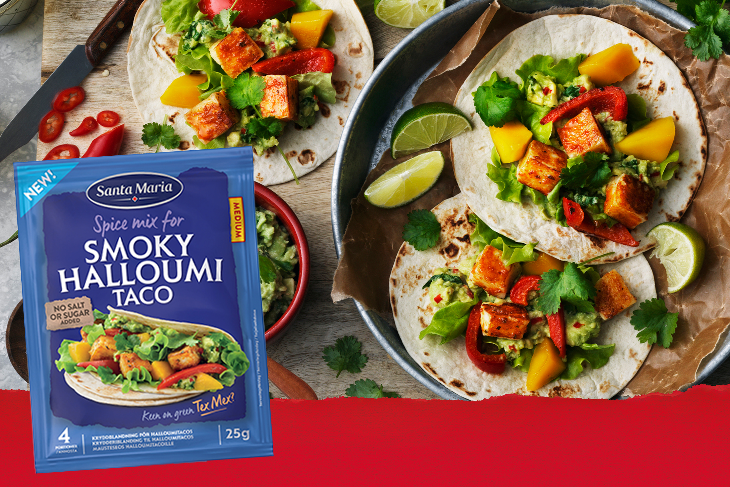 Smoky halloumi taco