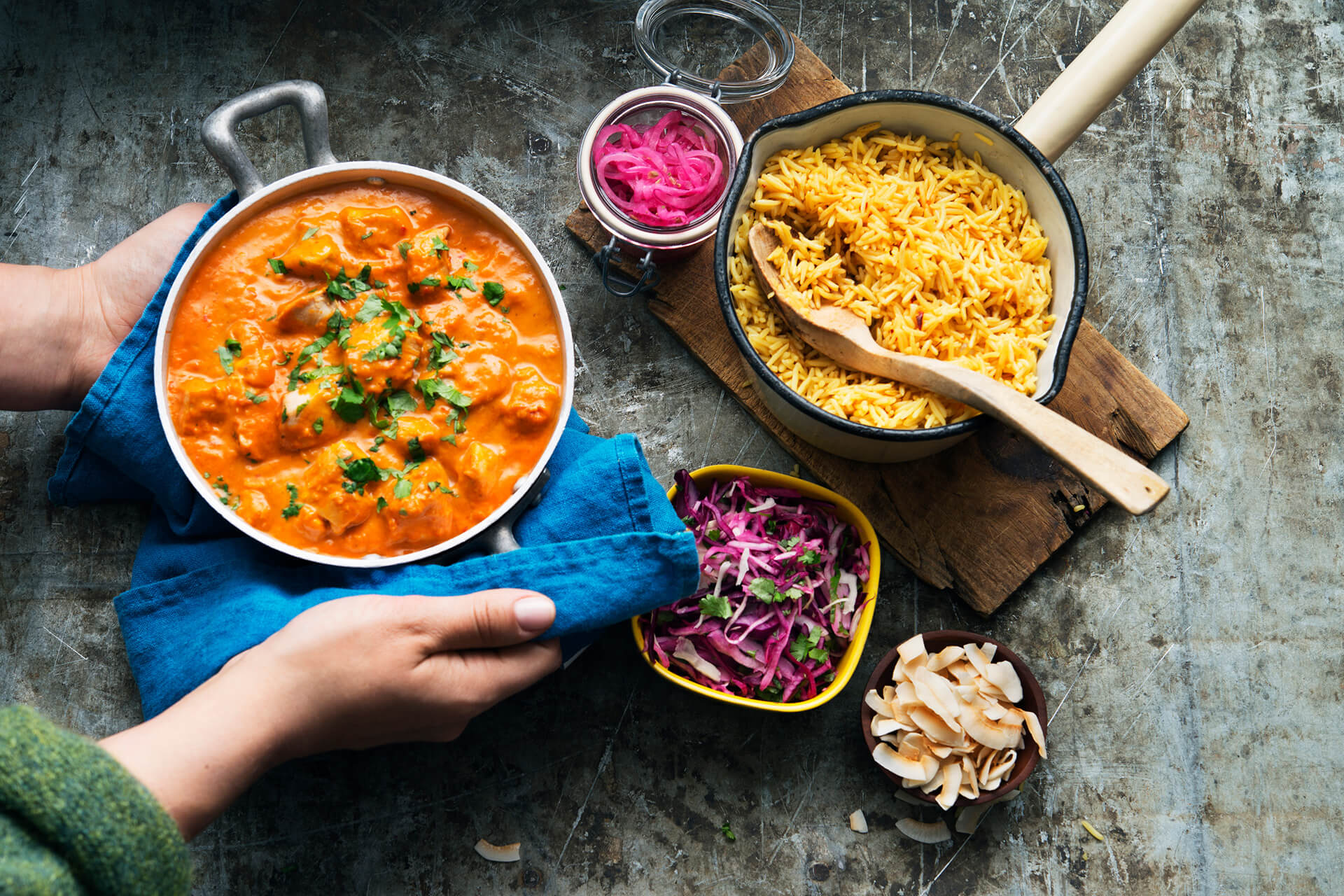 Creamy coconut & tomato chicken