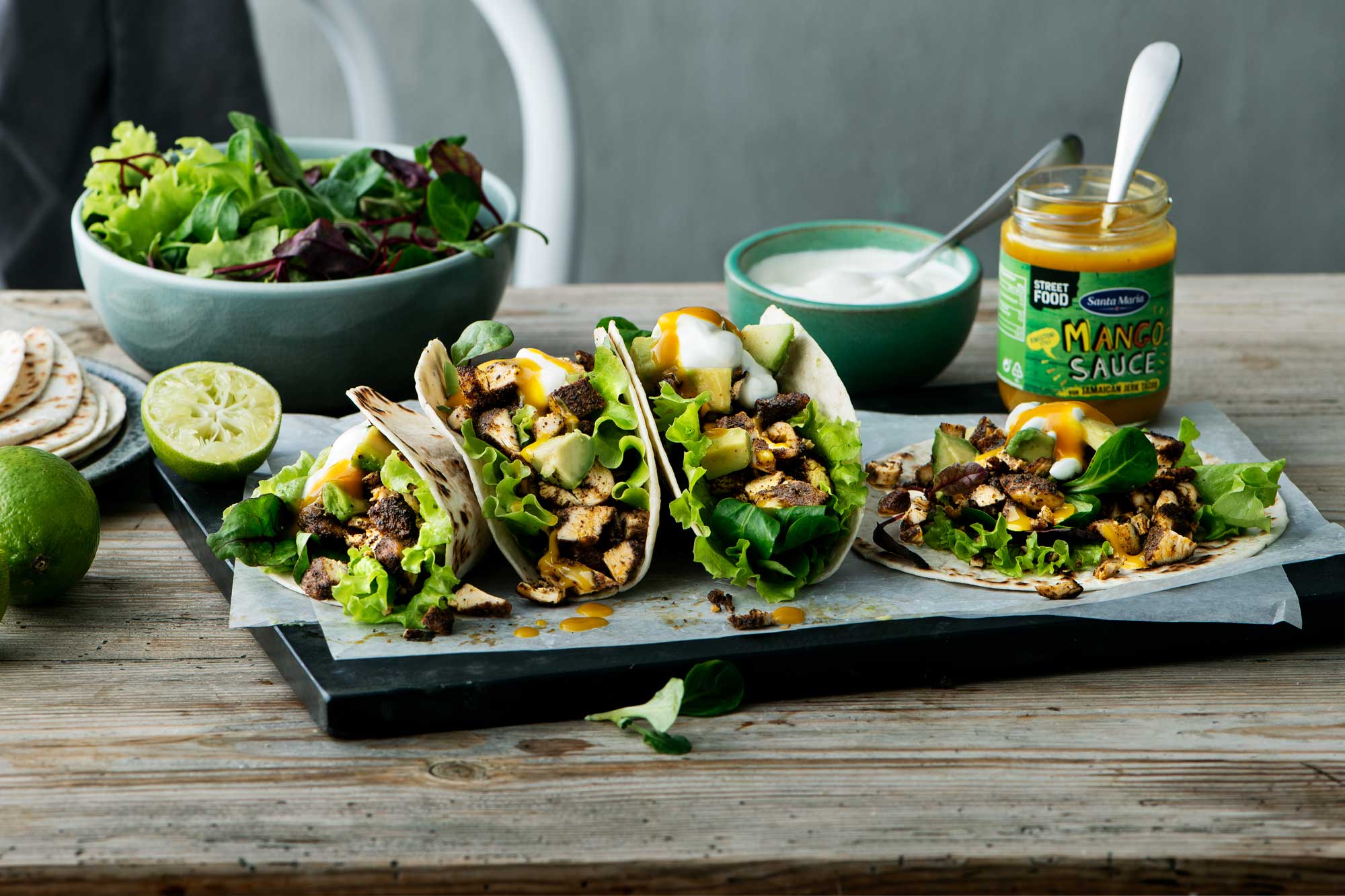 Jamaican jerk tacos