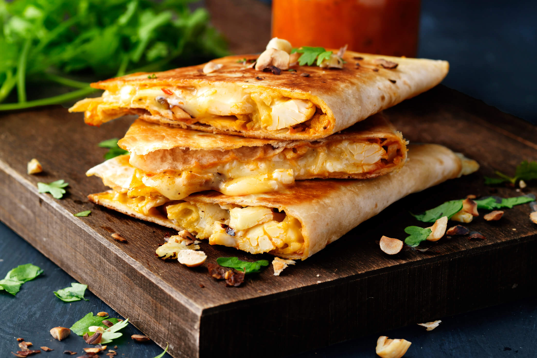 Quesadillas Rezept Hähnchen Quesadillas | Gesundes Meal Prep Rezept