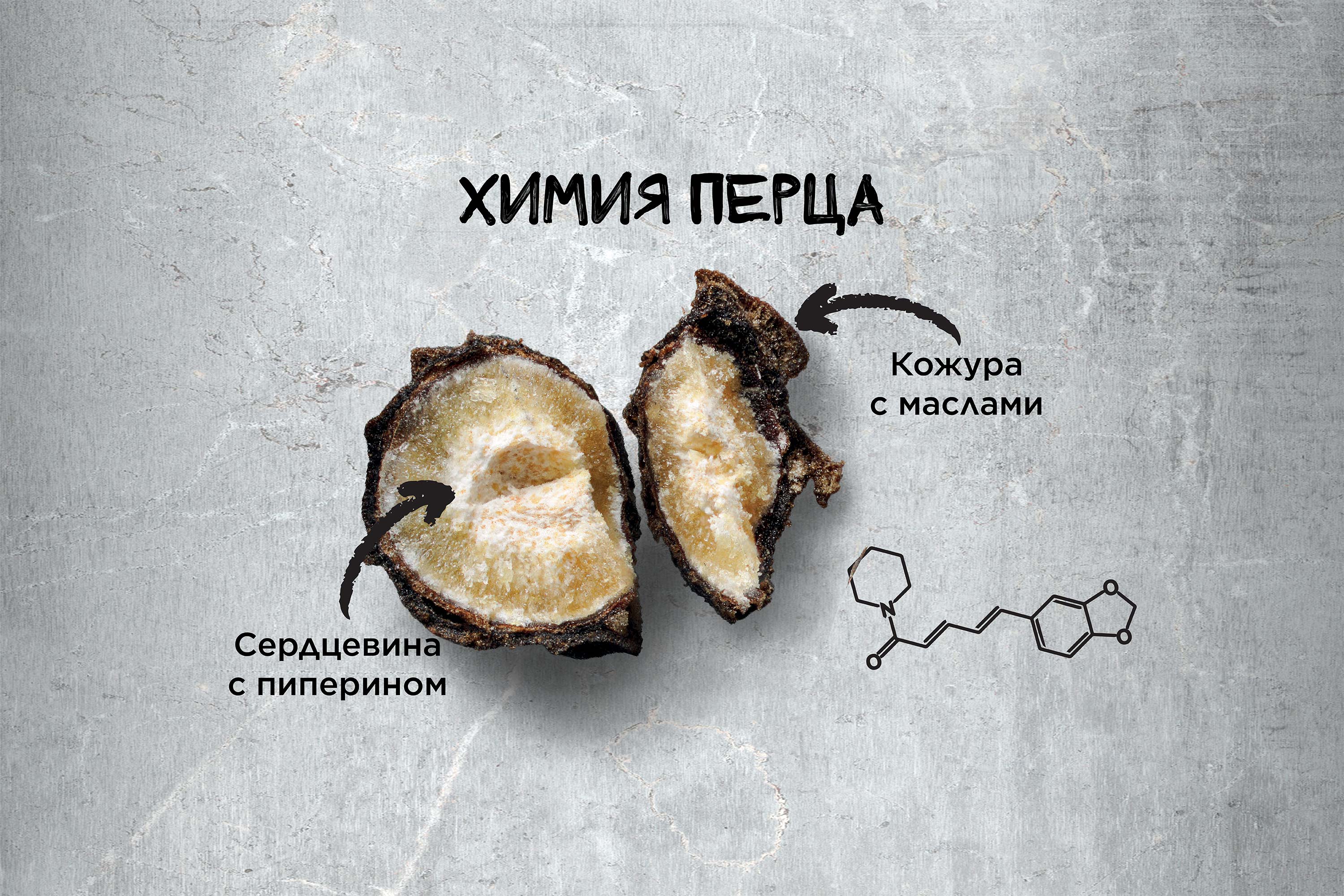 Раздробленный перец крупным планом