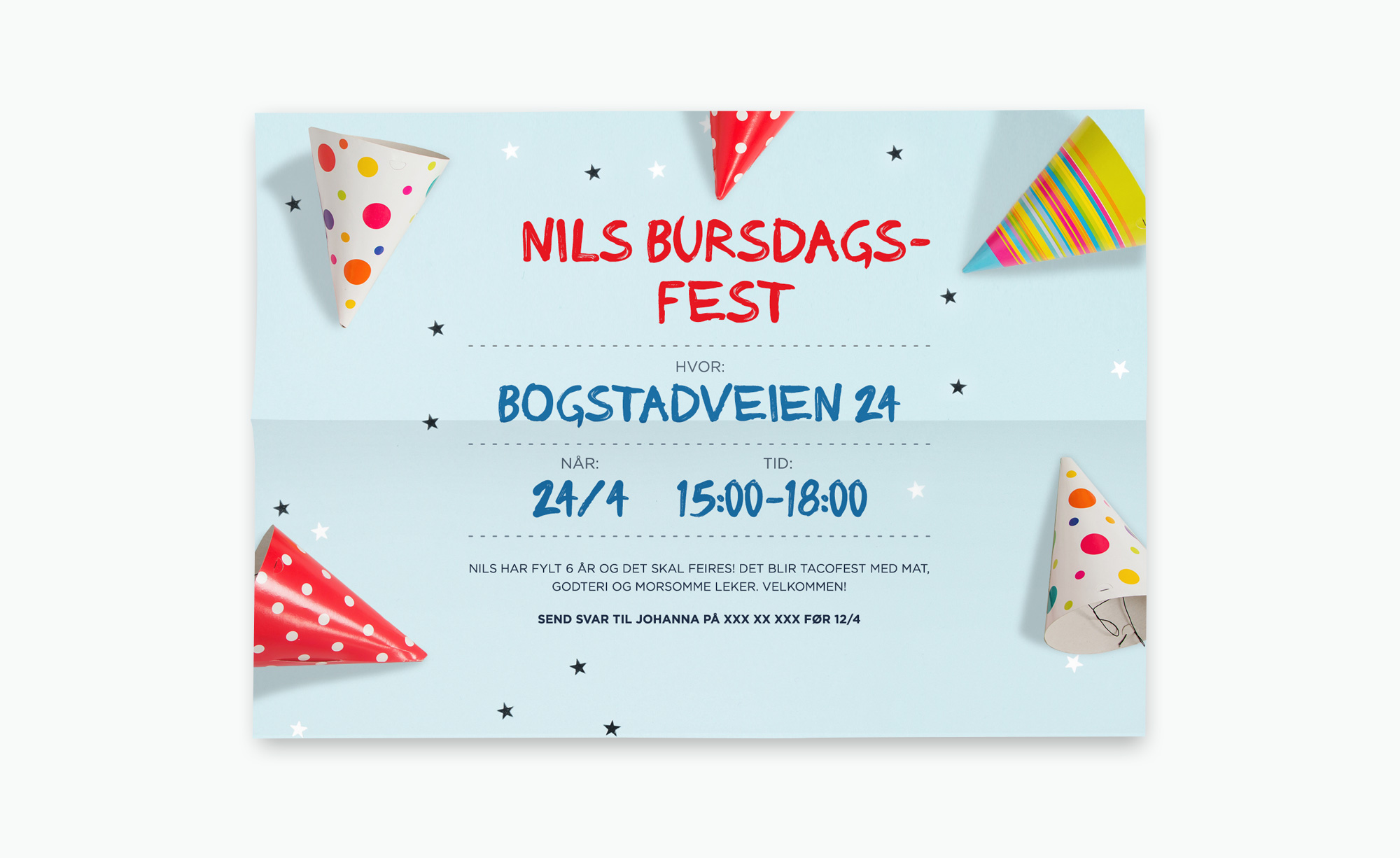 Invitation card example