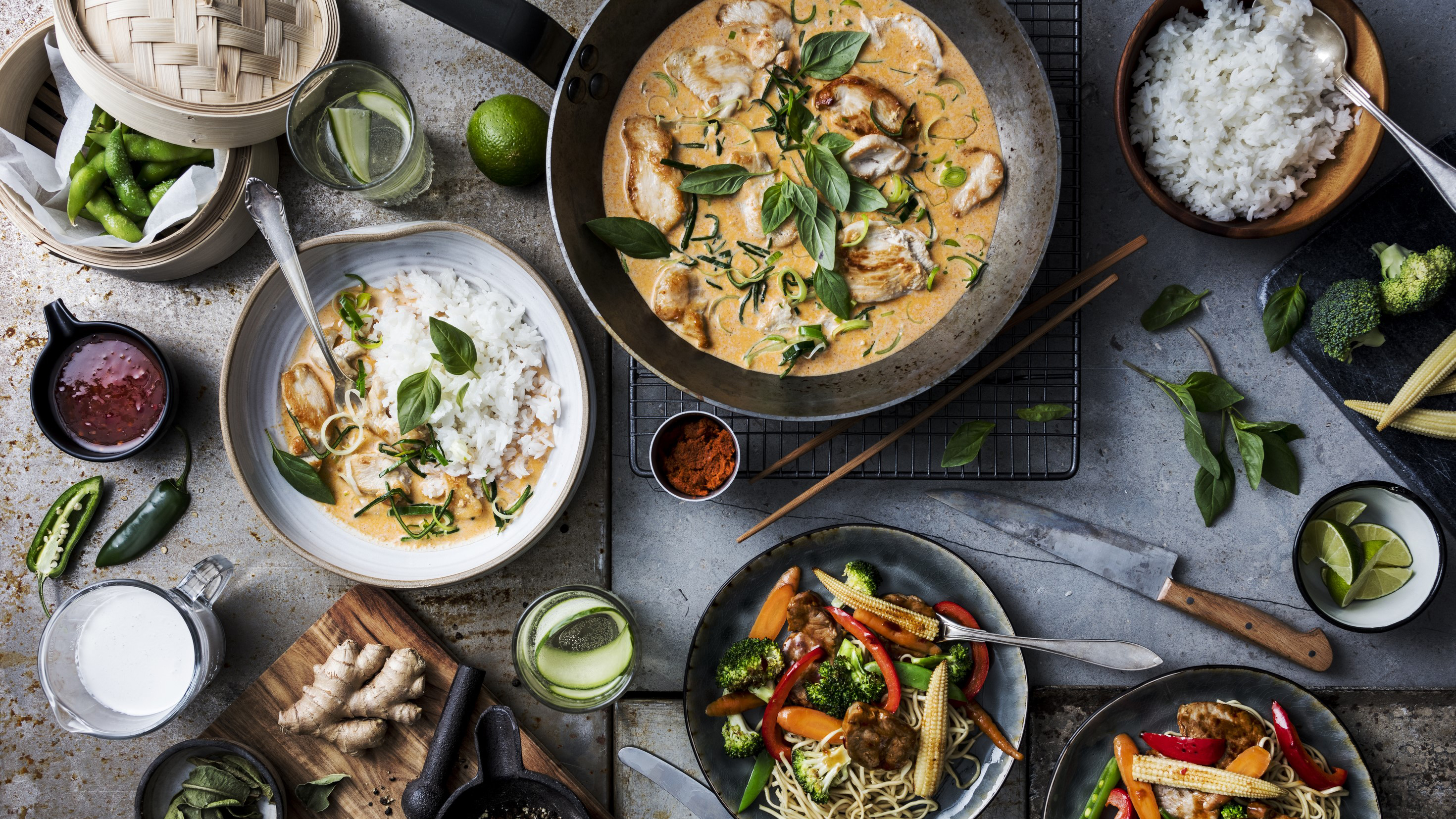 kyckling röd curry