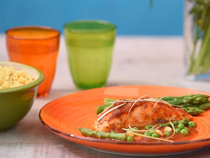 Peruvian Salmon with Spring Vegetables