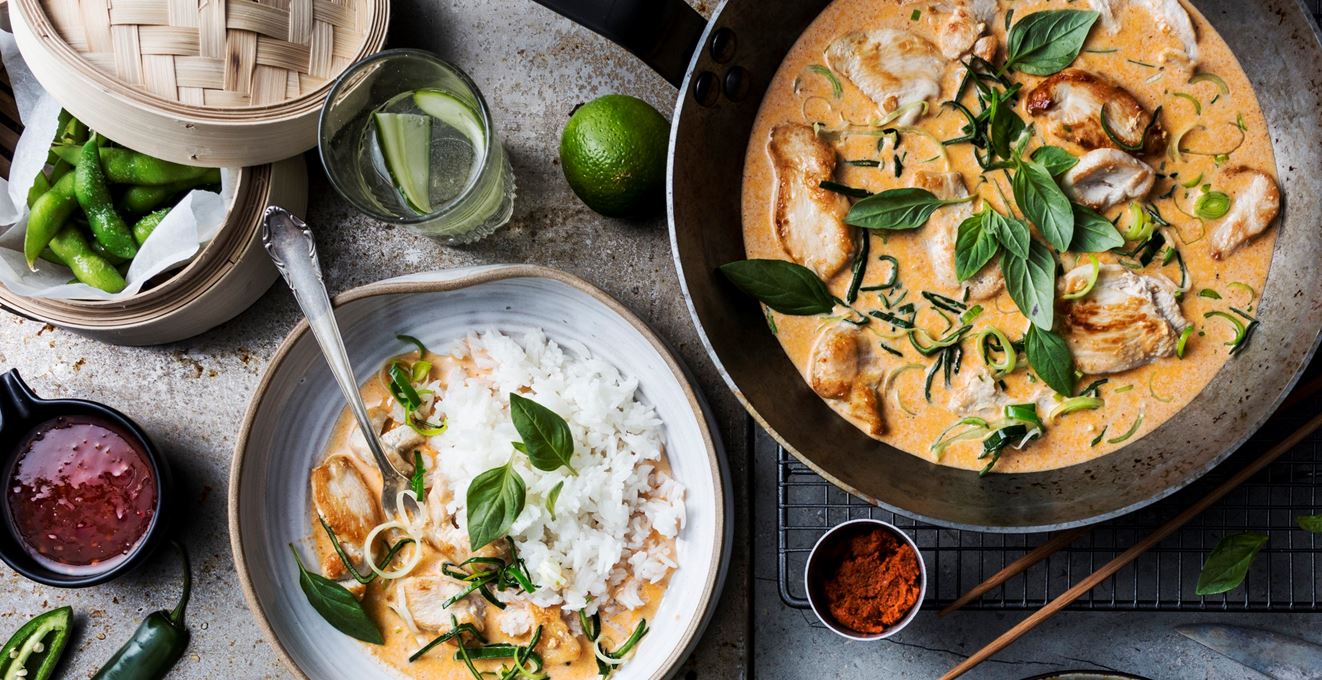 Kylling red curry med kokosmelk