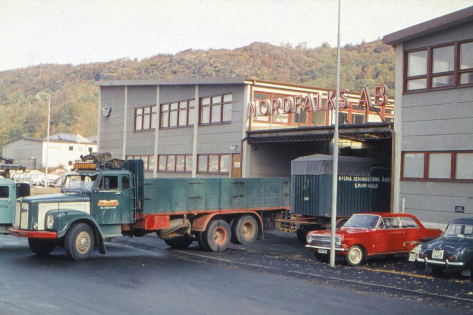 „Nordfalks AB, Mölndal“. Nuotrauka iš 1960-ųjų pradžios.