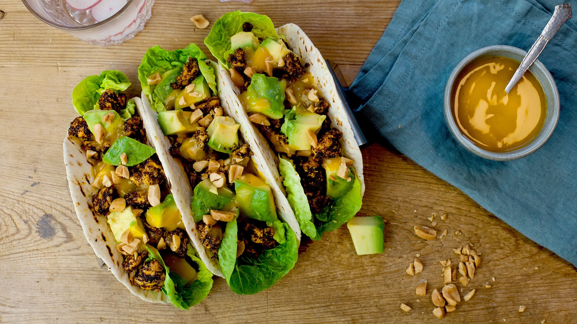 Jamaican tofu taco