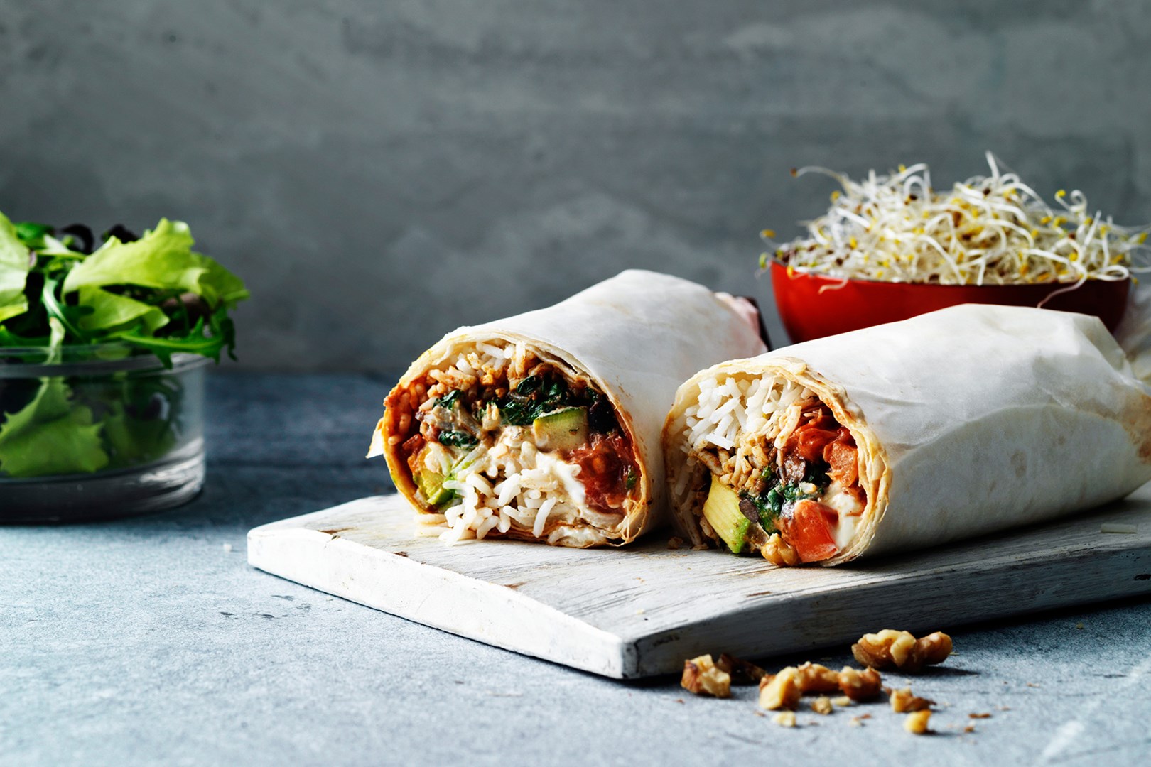 Burritos med sorte bønner og gedeost