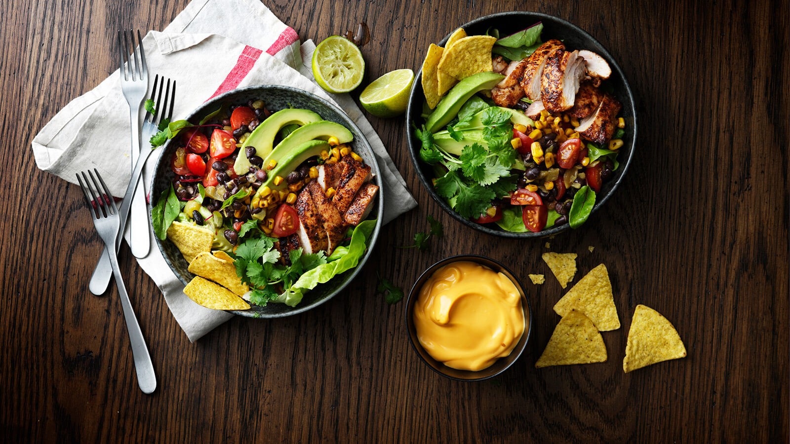 Two bowls with chicken salad