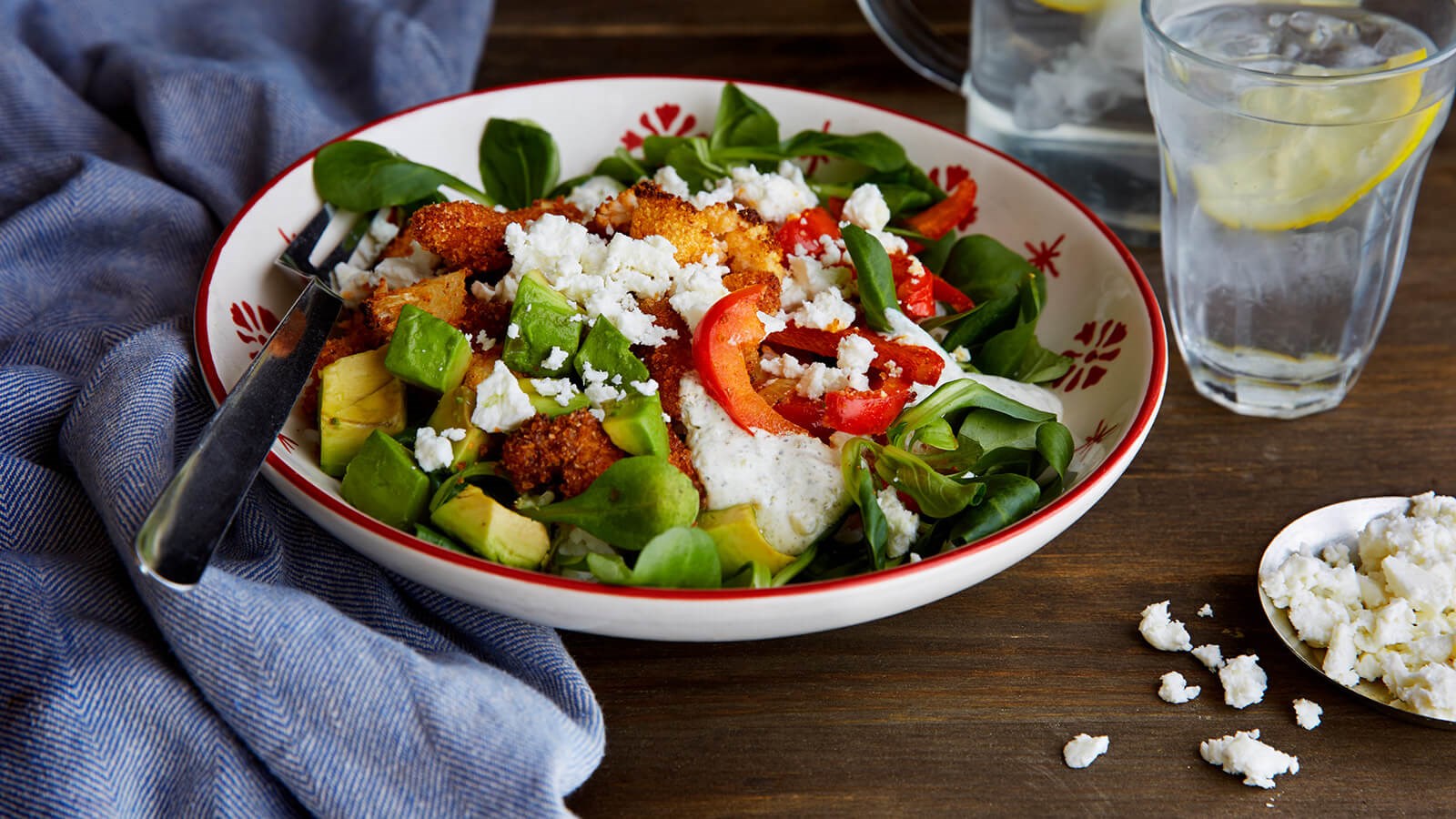 crispy chicken fajita-bowl