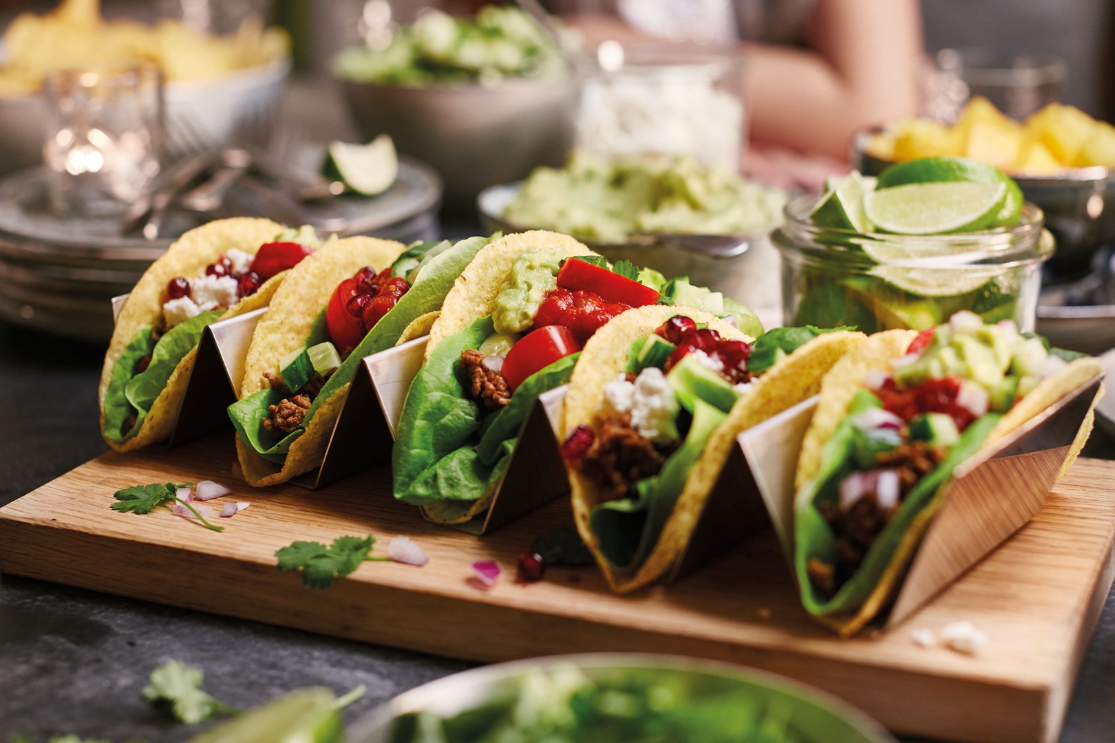 Tacos med fetaost och granatäpple