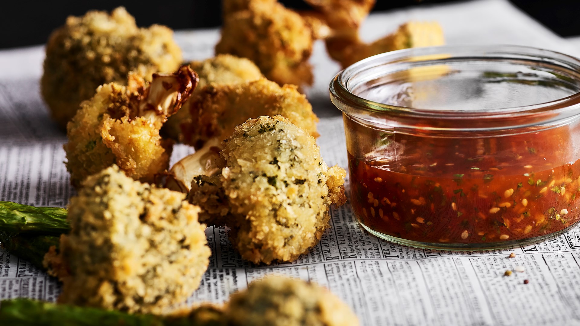 Broccoliroosjes met sesamzaad