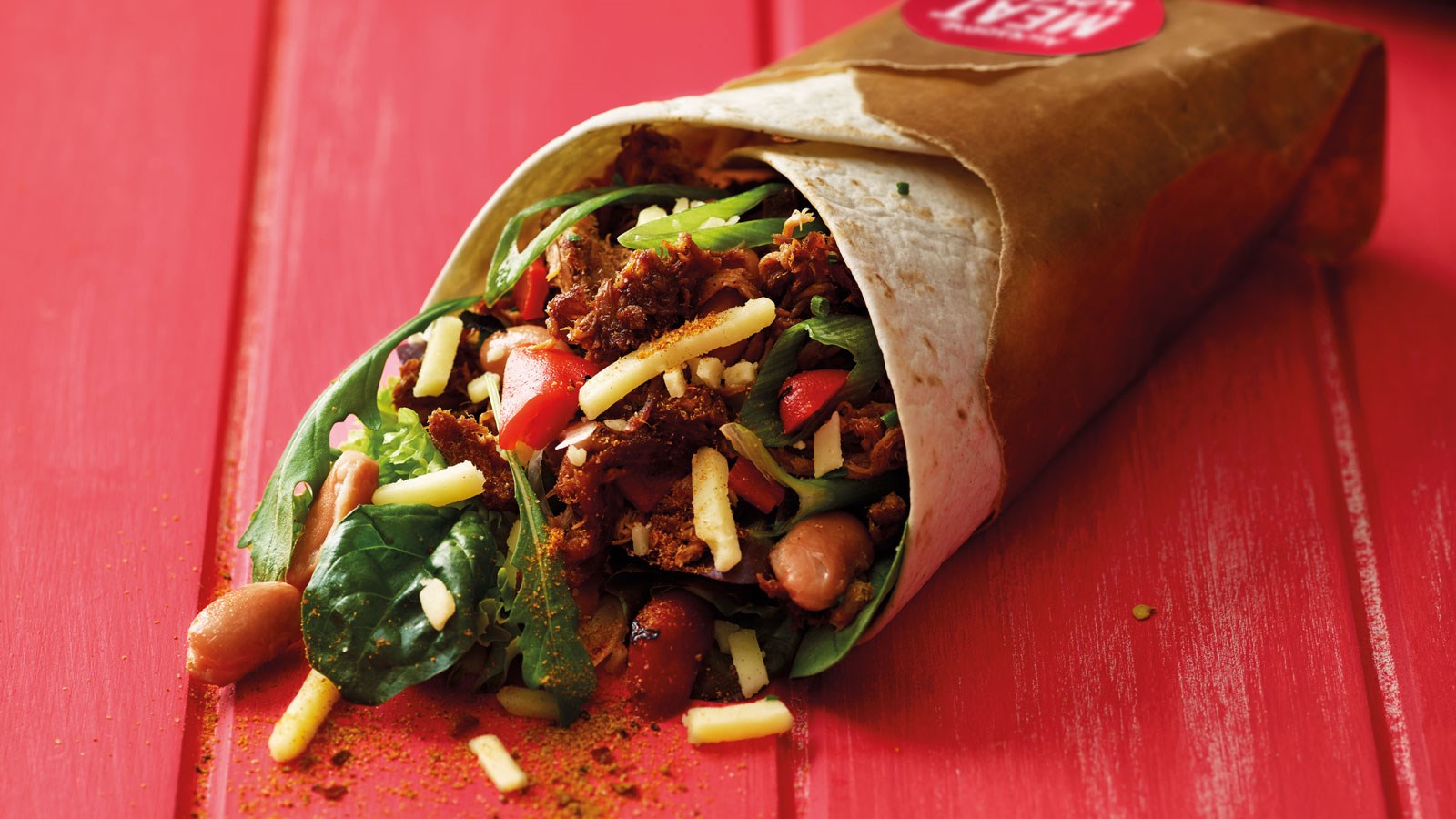 Hot & Smoky pulled pork wrap