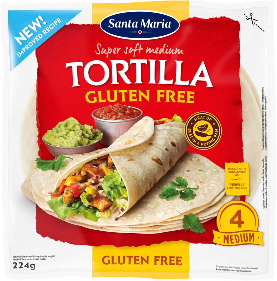 Tortilla glutenfri 8" 224 g