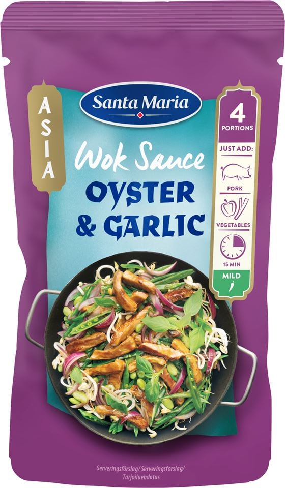 Āzijas vok mērce ar austerēm un ķiplokiem