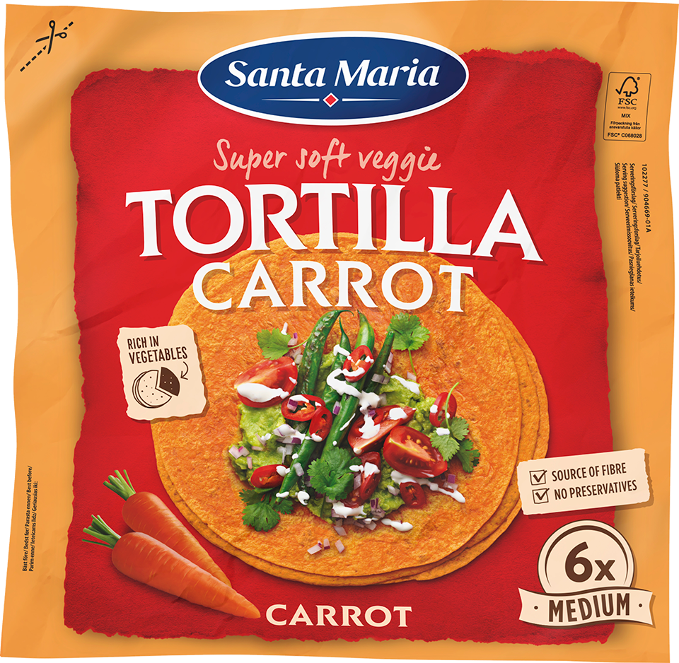 Wortel Tortilla Wrap Medium (6-pack)