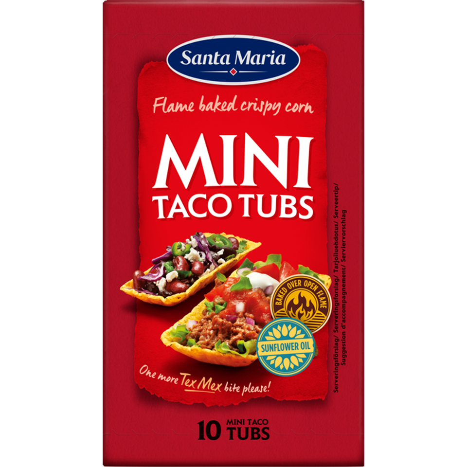 Förpackning med Mini Taco Tubs