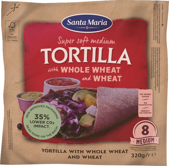 verpakking met 8 tortilla's