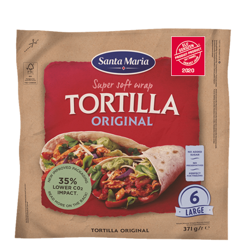 voorkant verpakking tortilla large 6 pack