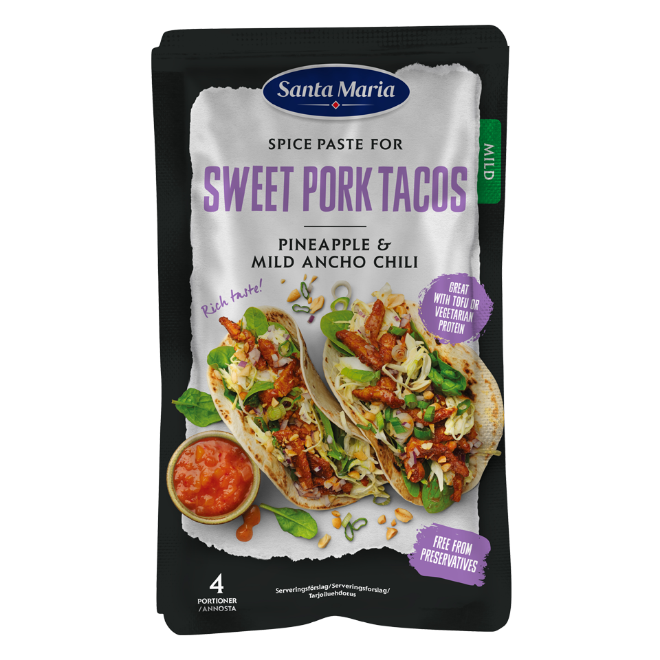 Spice Paste Sweet Pork Tacos