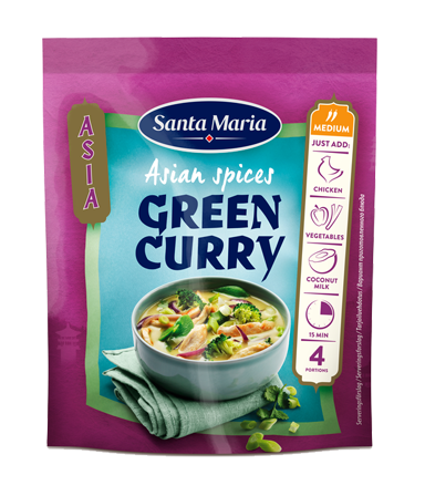 Kryddblandning på påse för Green Curry.  