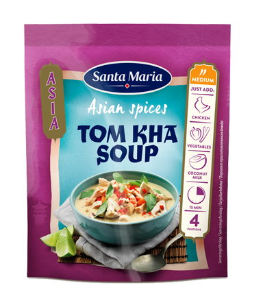 En kryddblandning på påse för Tom Kha soppa.