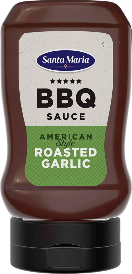 Pulloa BBQ-kastiketta, makuna paahdettu valkosipuli