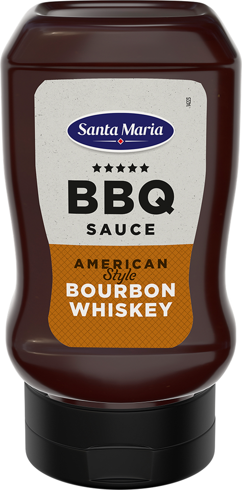 Pudel BBQ-kastet bourboni viski maitsega