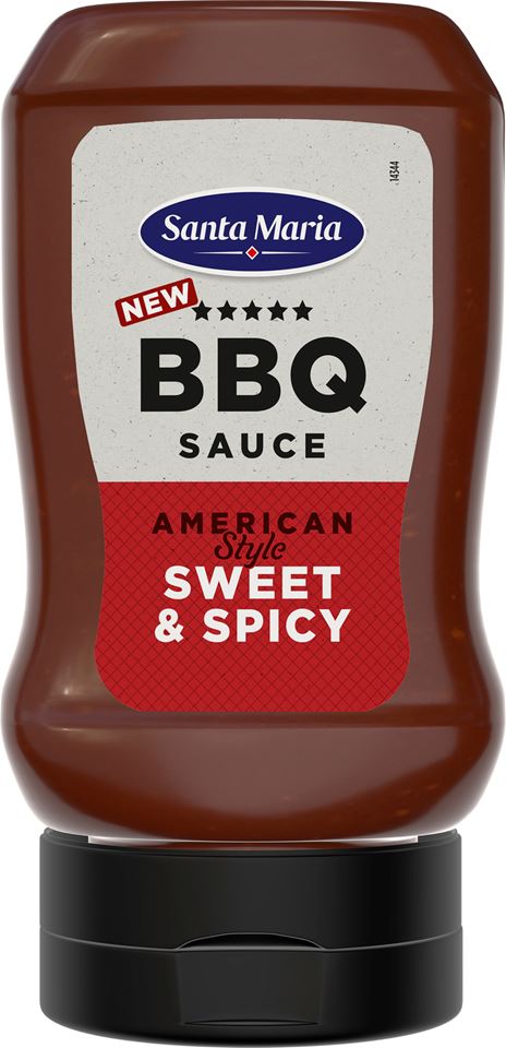 Pudele ar BBQ saldo un pikanto mērci