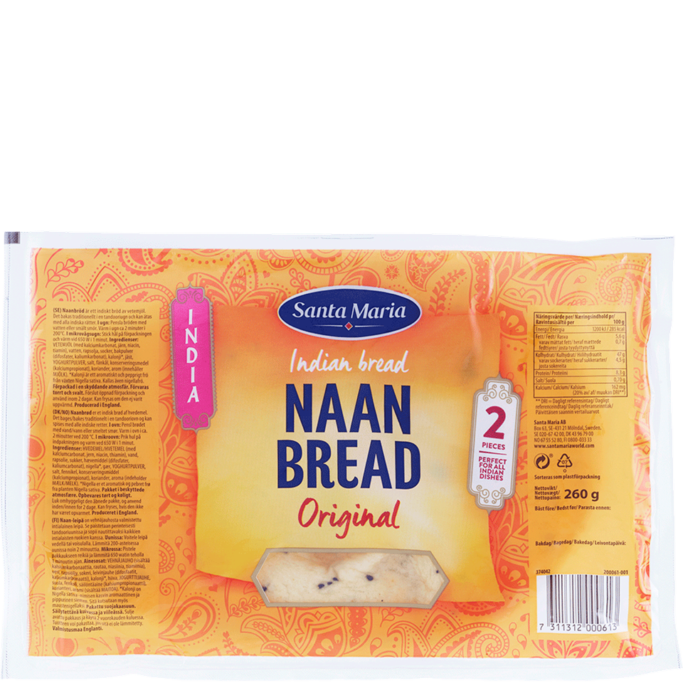 Package with Naan Bread Original