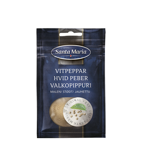 Valkopippuri Jauhettu