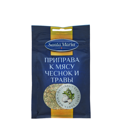 Приправа к мясу чеснок и травы