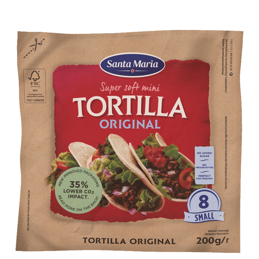 A packet of small tortillas