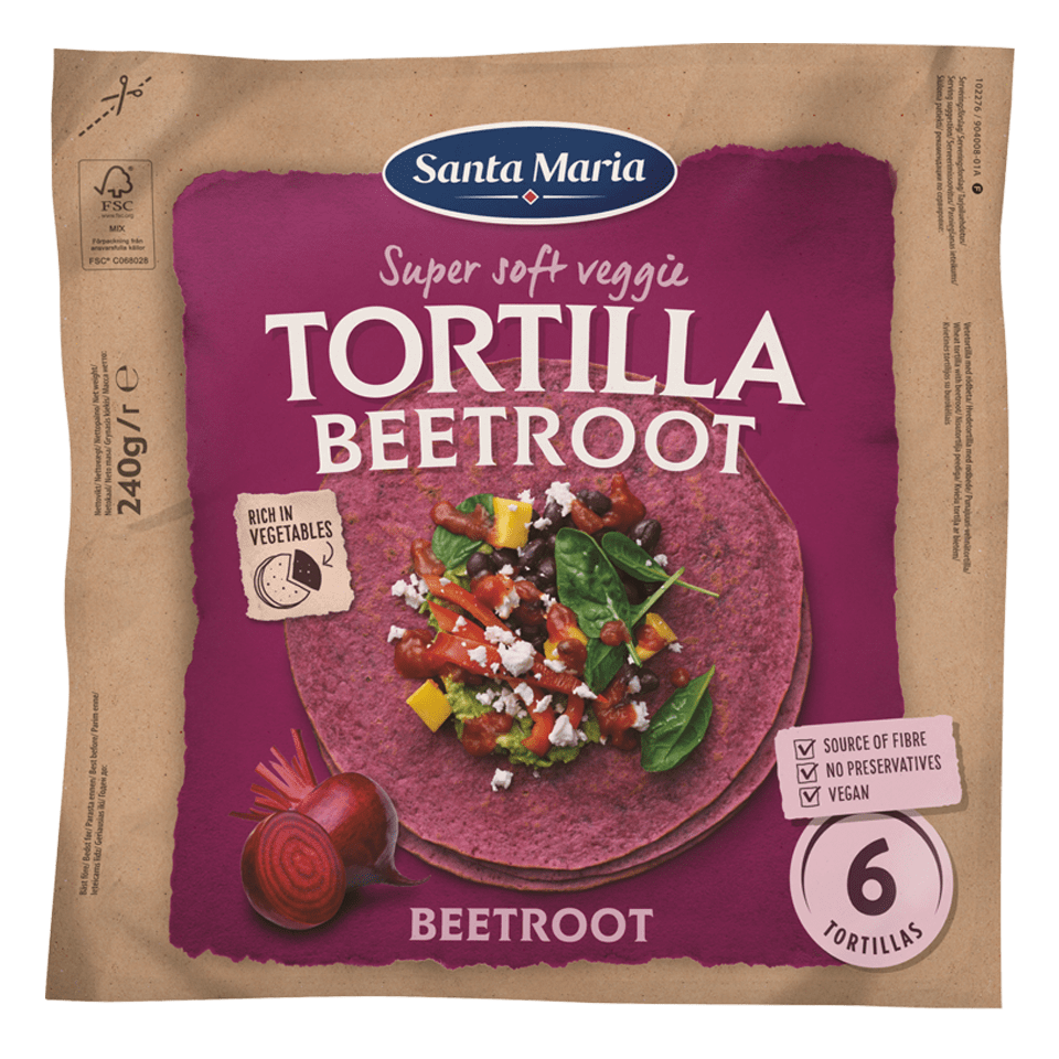 Tortilla Beetroot Medium (6-pack)