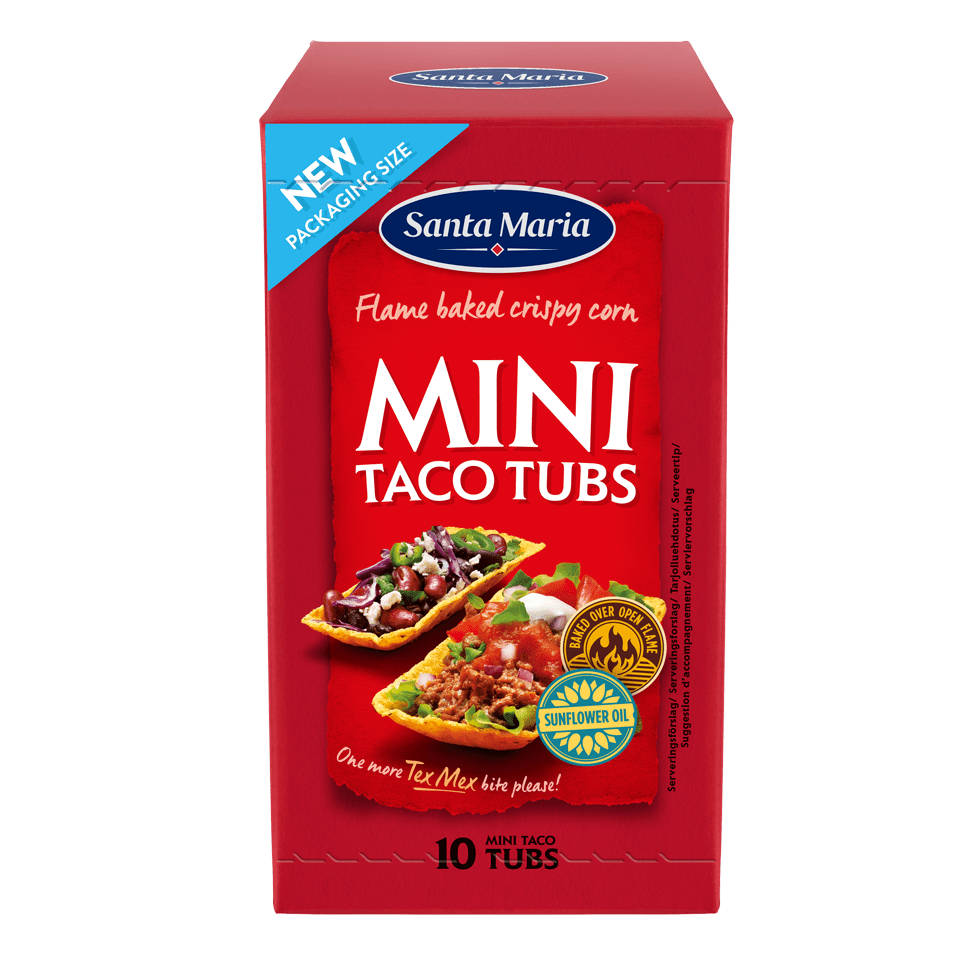 Förpackning med Mini Taco Tubs
