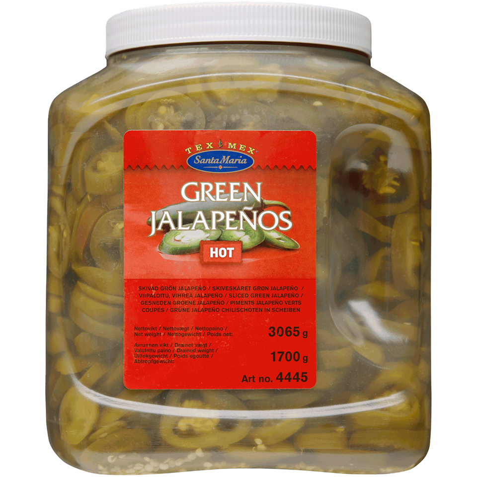 Jalapeños Green, viipaloitu, 3065 g