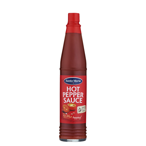 Flaska med Hot Pepper Sauce